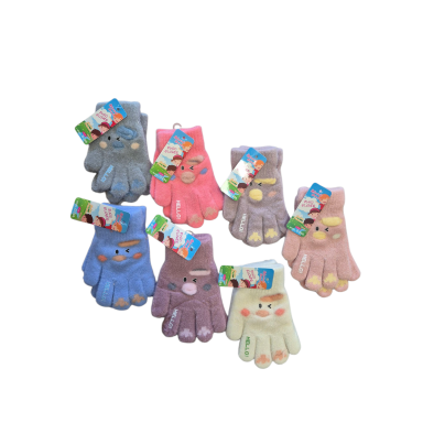 Vaikiškos pirštuotos pirštinės „HELLO“ (11 cm, 1–2 m.)