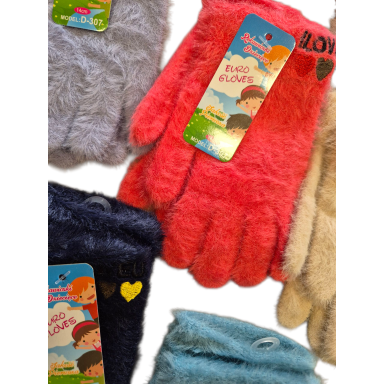 Vaikiškos pirštuotos pirštinės "love' (14 cm, 3–5 m.)
