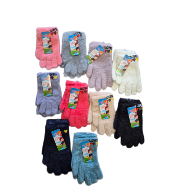 Vaikiškos pirštuotos pirštinės "love' (14 cm, 3–5 m.)
