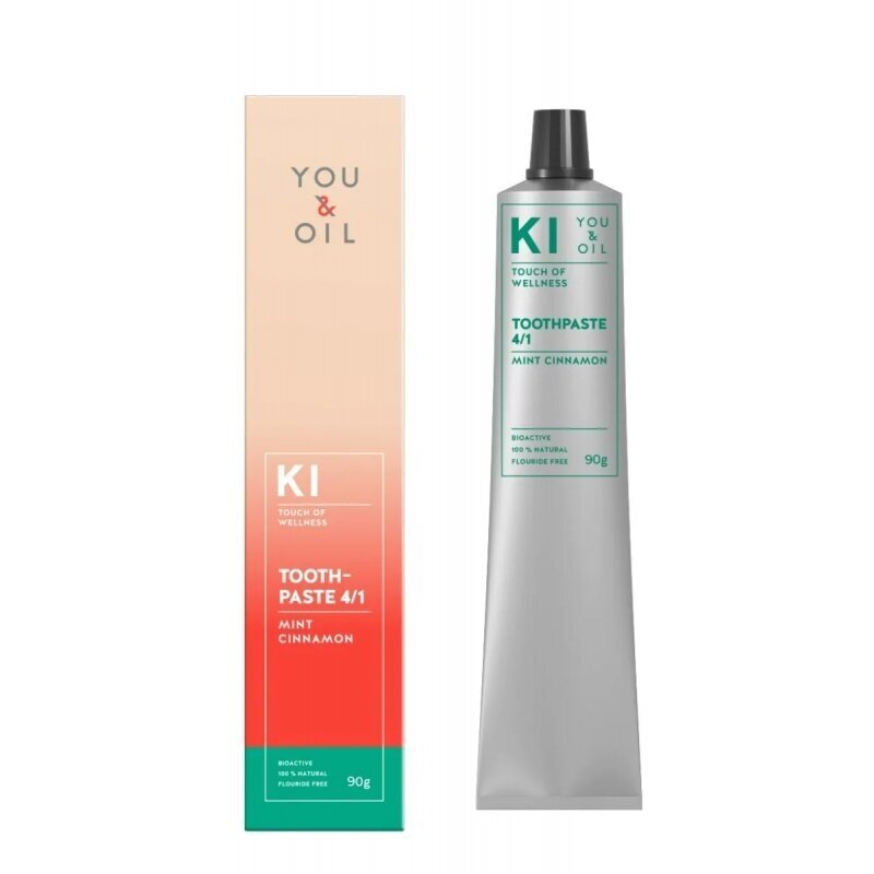 YOU&OIL dantų pasta Mėta + Cinamonas, 90 g YOU&OIL dantų pasta Mėta + Cinamonas, 90 g